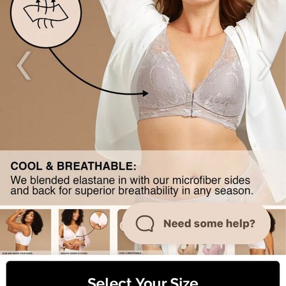 NWT LACY BRA bundle of 2 one grey & one nude color size 42B - Picture 6 of 12